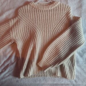 A New Day Cream Ribbed Crew Neck Sweater